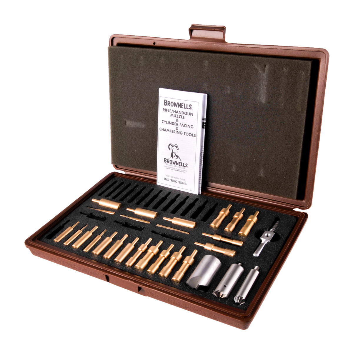 Handgun Master Facing/Chamfering Set W/Brass Pilots