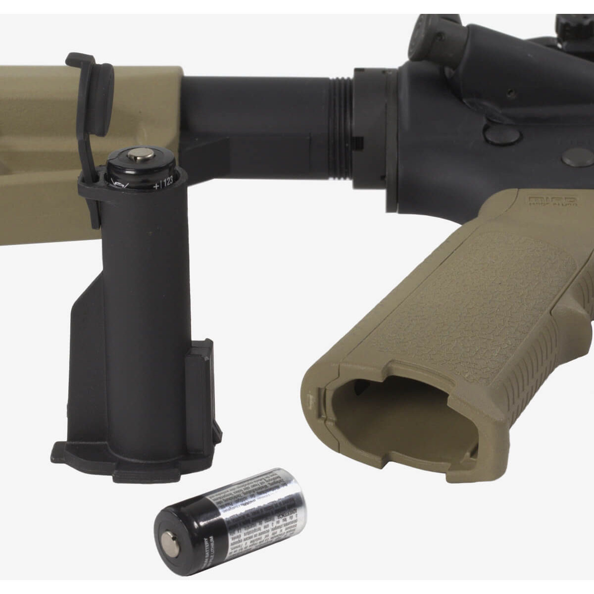 MIAD/MOE CR123A Battery Storage Core for AR-15 Black - View 4