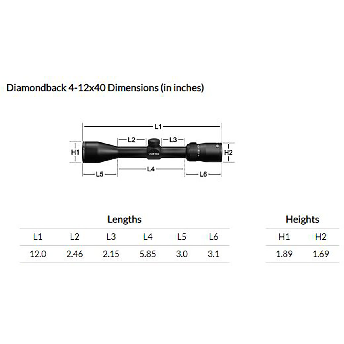 Diamondback 4-12x40 SFP Dead-Hold BDC Black - View 5