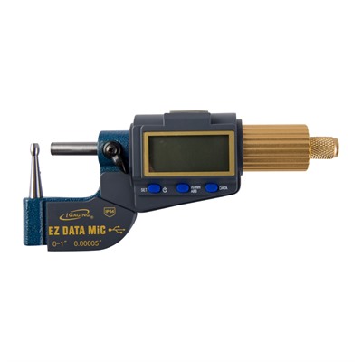 EZ Data 0-1" Digital Micrometer D Type Anvil