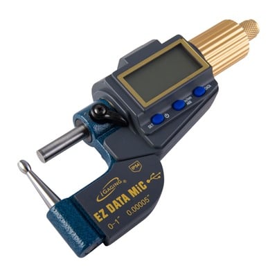 EZ Data 0-1" Digital Micrometer D Type Anvil - View 3