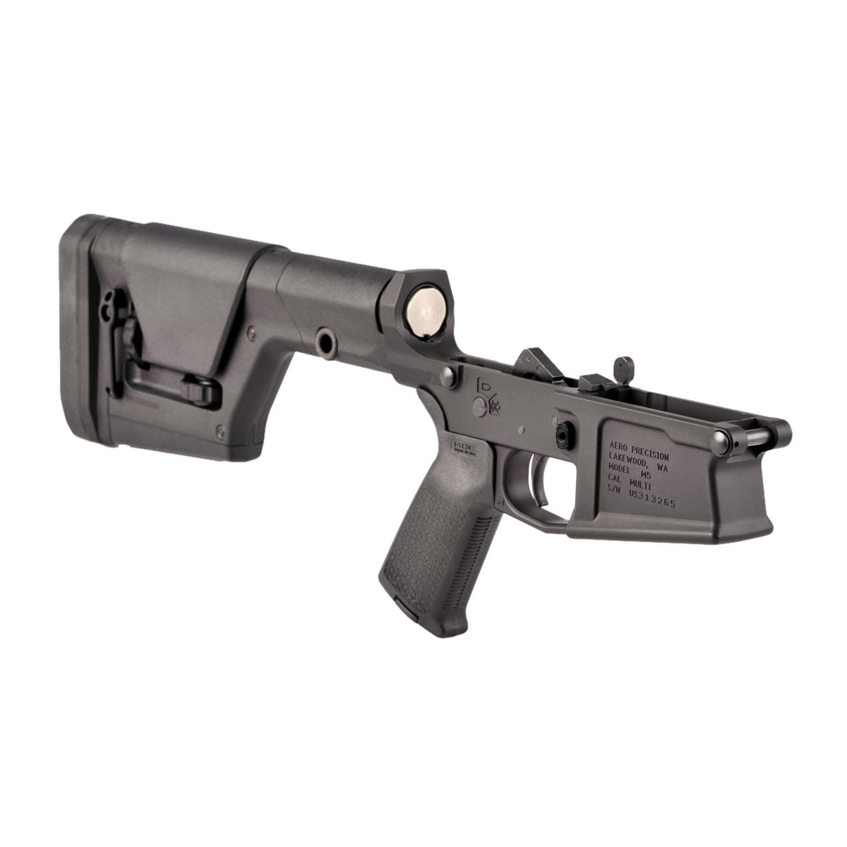 M5 Compl Lower W/MOE Grip & PRS GEN 3 Stock for AR .308 Blk