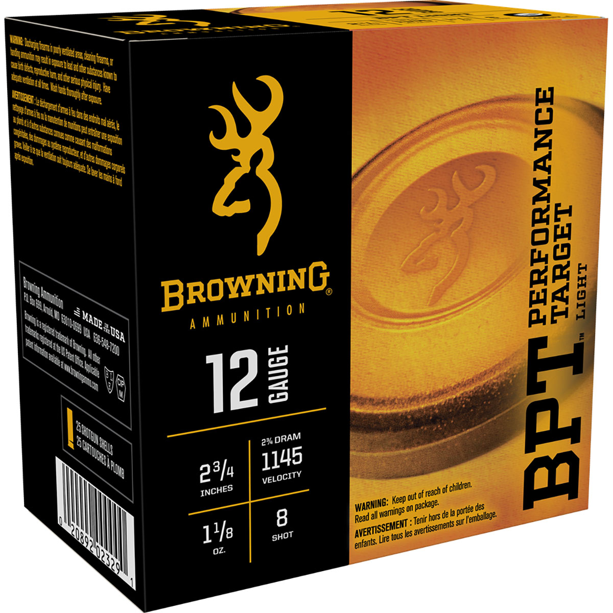 BPT Performance Target 12 gauge 2-3/4" 1-1/8oz #8Shot 25/Box