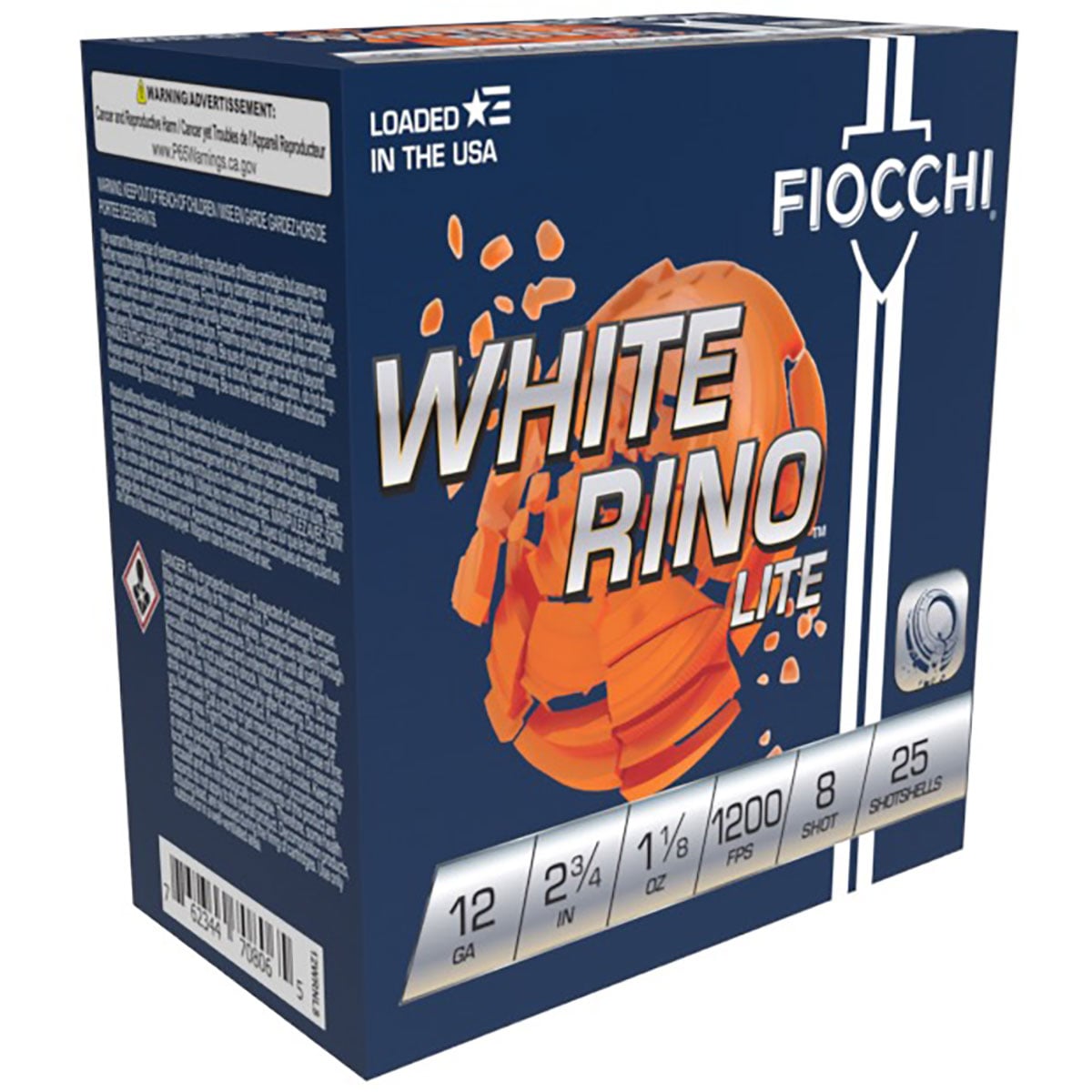 White Rino Lite 12 Gauge 2-3/4" 1-1/8oz #7.5 Shot 25/Box