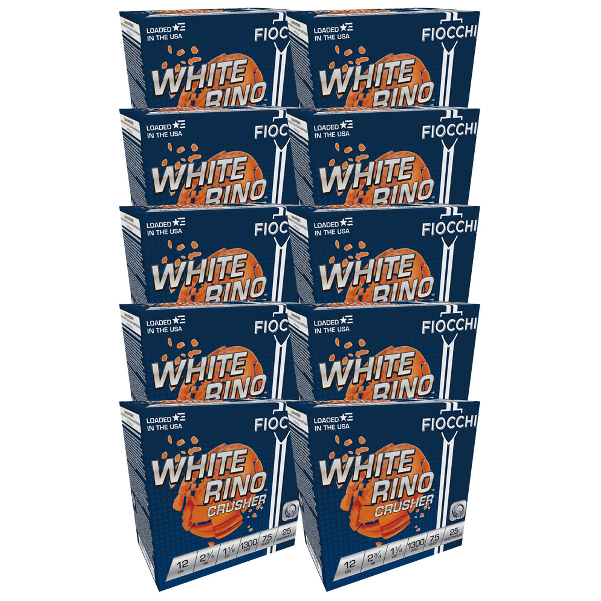 FIOCCHI AMMUNITION - WHITE RINO CRUSHER 12 GAUGE 2-3/4" SHOTGUN AMMO - View 4