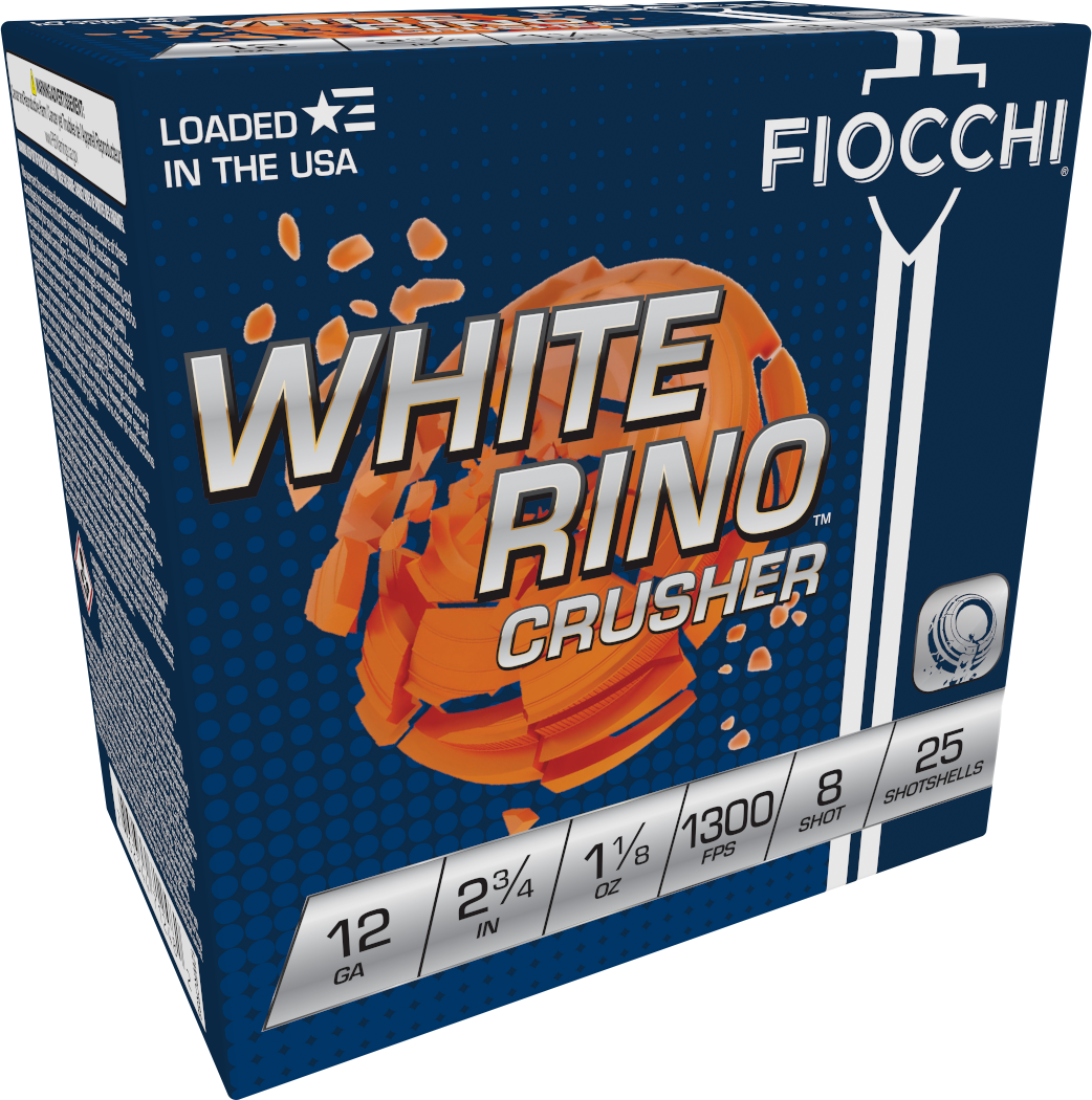 FIOCCHI AMMUNITION - WHITE RINO CRUSHER 12 GAUGE 2-3/4" SHOTGUN AMMO