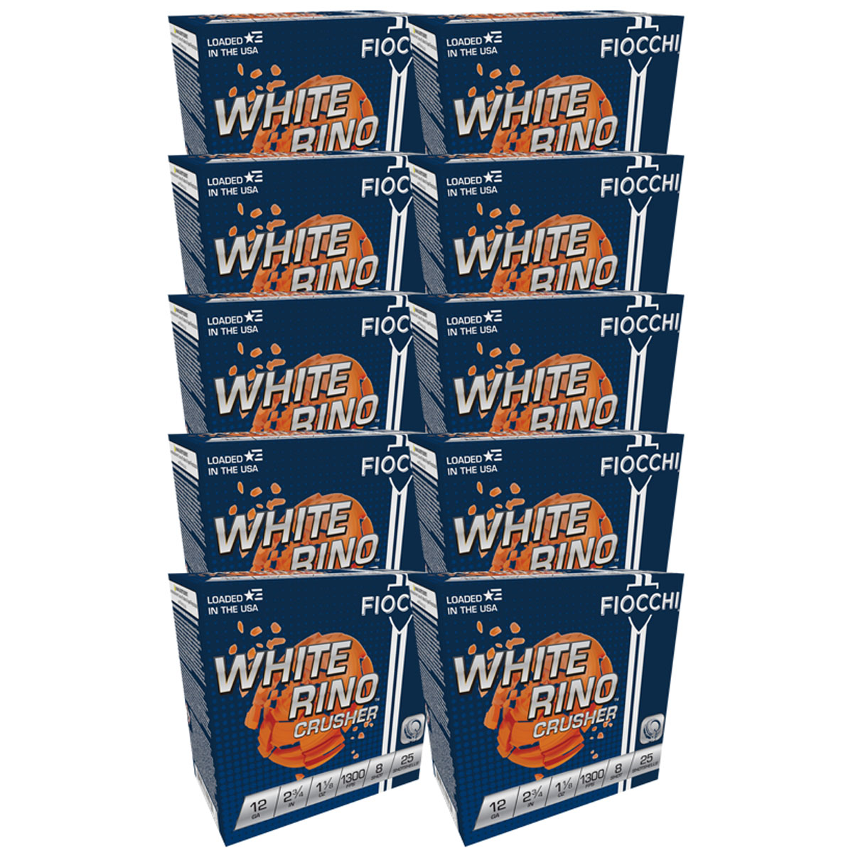 FIOCCHI AMMUNITION - WHITE RINO CRUSHER 12 GAUGE 2-3/4" SHOTGUN AMMO - View 3