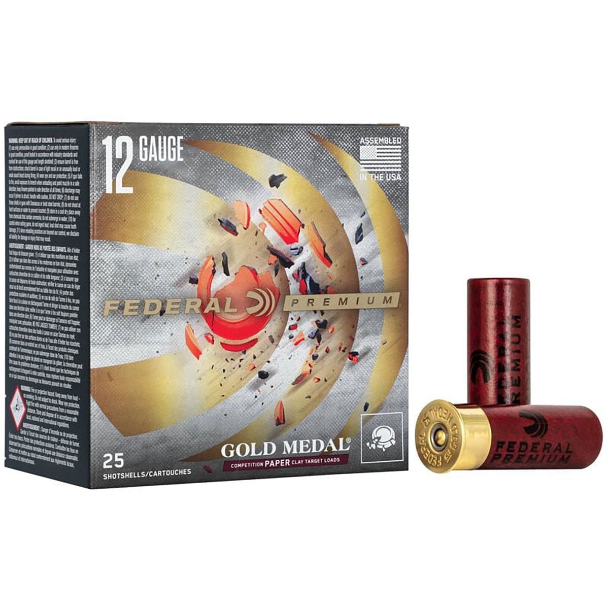 Gold Medal Paper 12 Gauge 2-3/4" 1oz #8 Shot 1180 FPS 25/Box