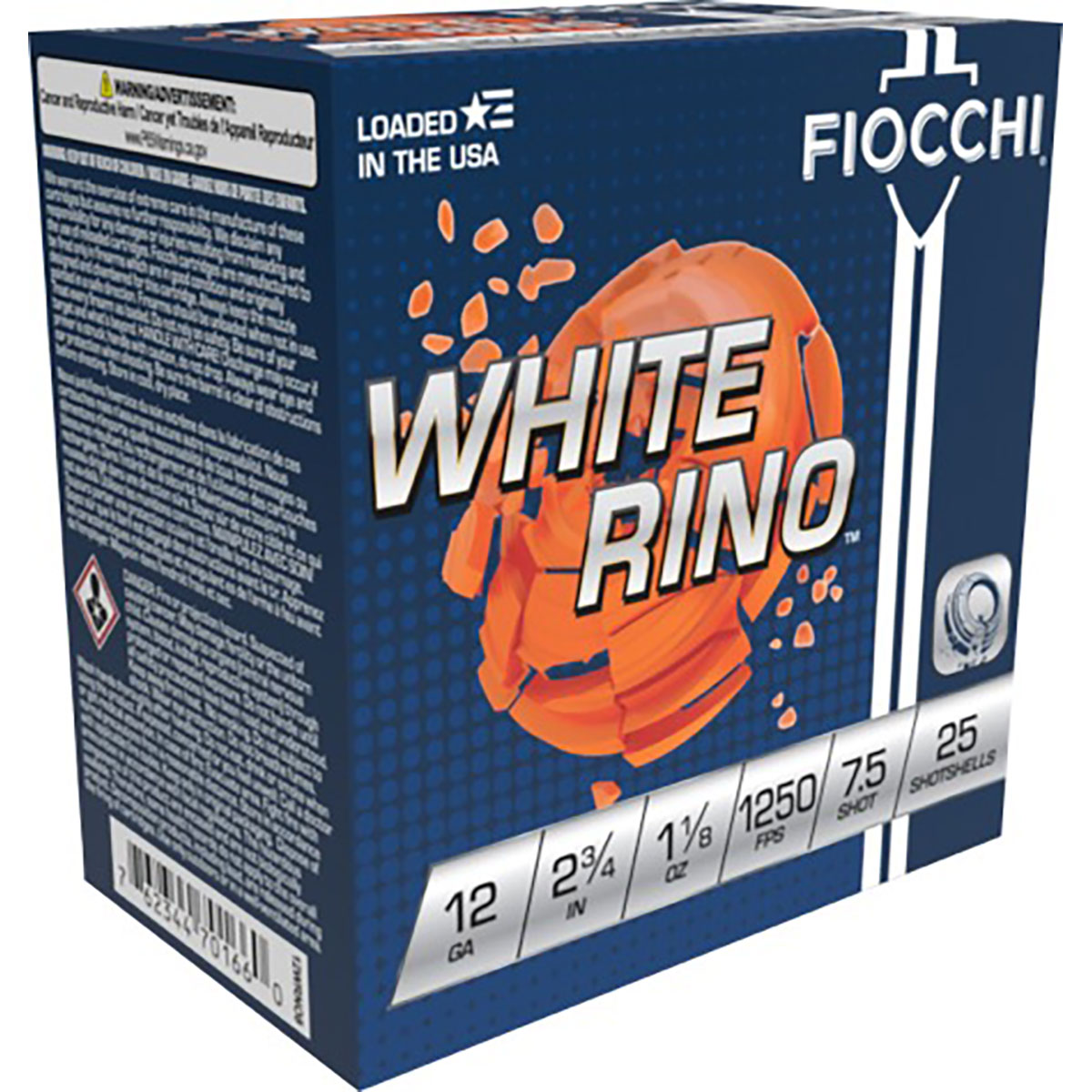 FIOCCHI AMMUNITION - WHITE RINO TARGET 12 GAUGE 2-3/4" SHOTGUN AMMO - View 3