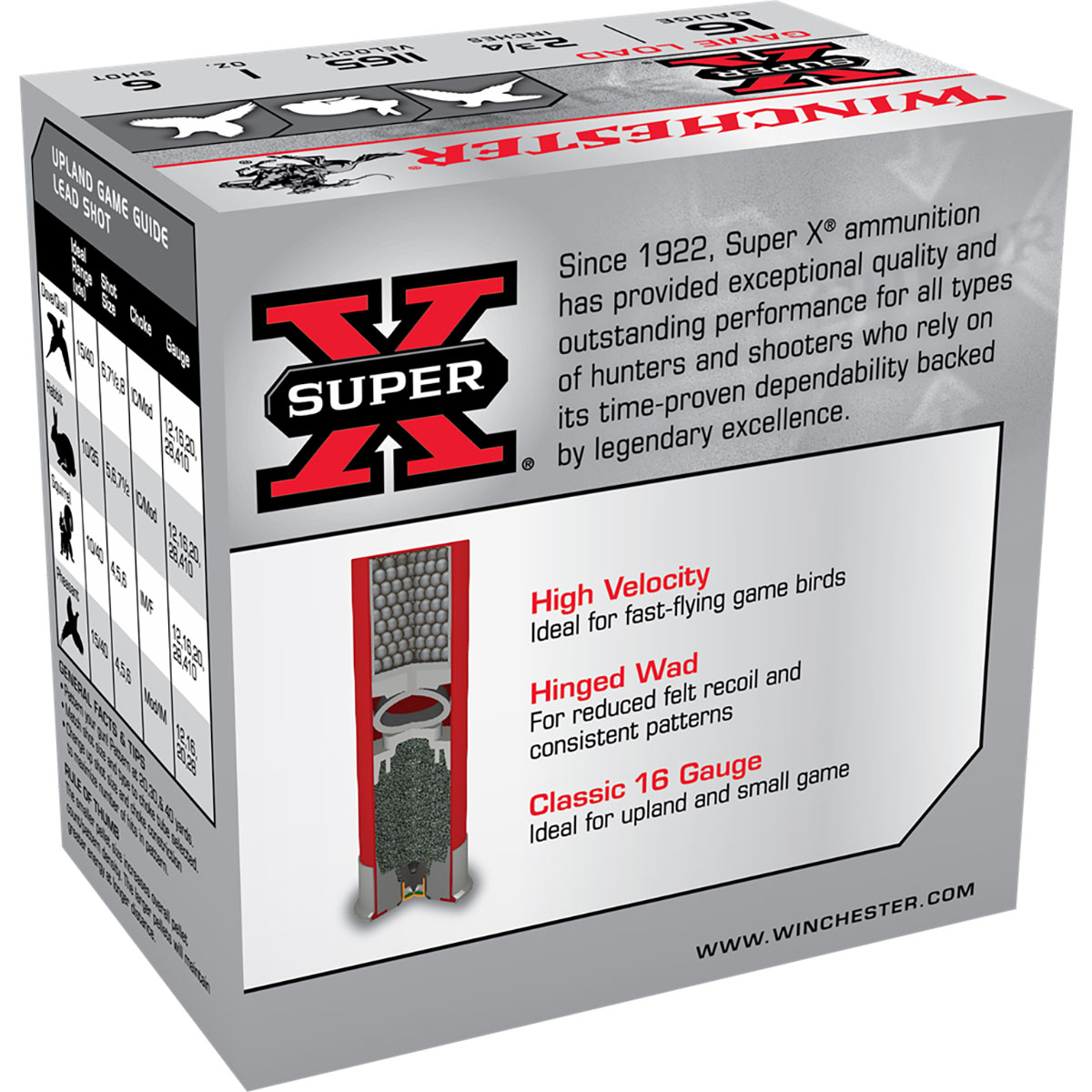 WINCHESTER - SUPER-X 16 GAUGE 2-3/4" #6/#8 SHOT SHOTGUN AMMO - View 4