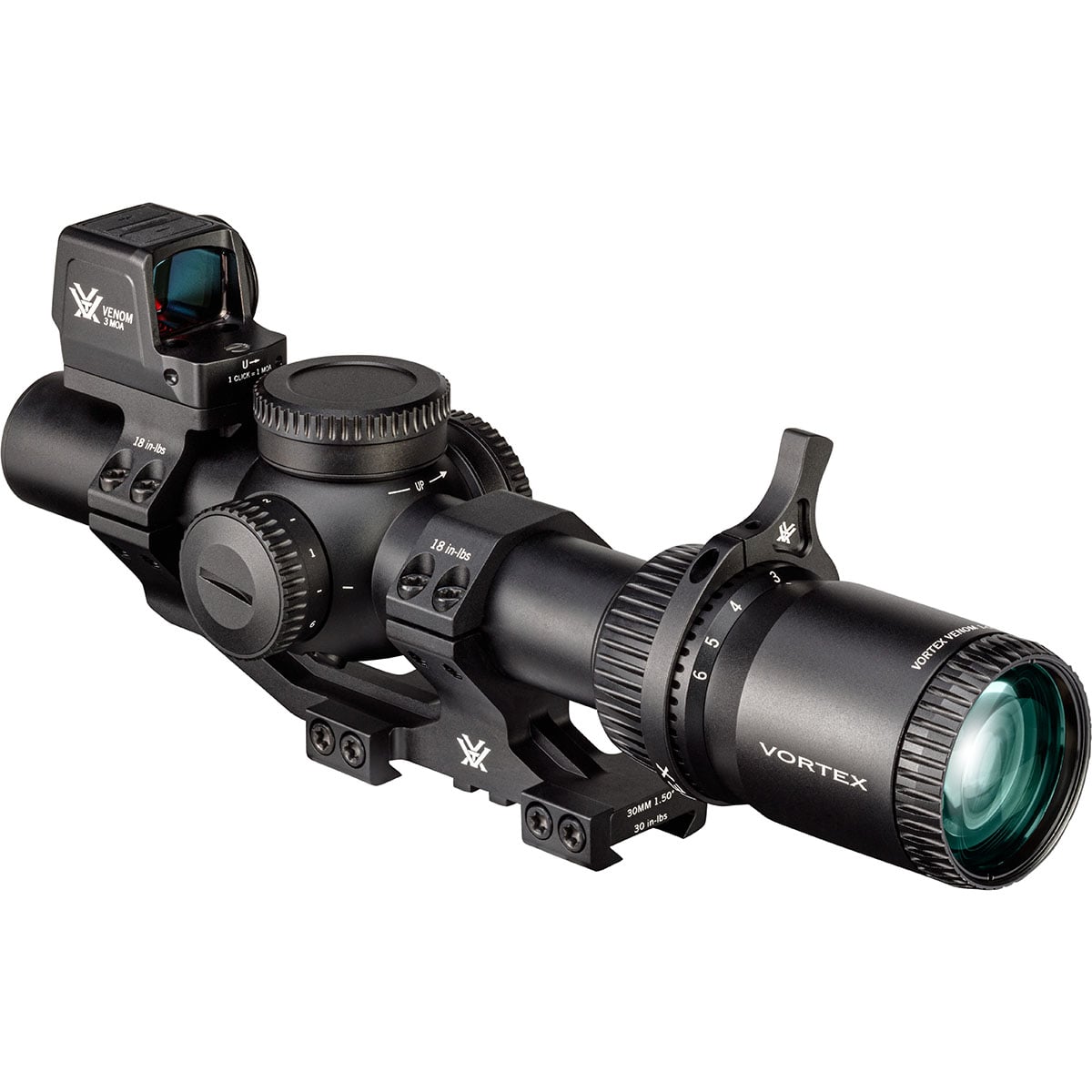 Venom 1-6x24mm SFP Illum AR-BDC3, Red Dot & Mount Bundle - View 2