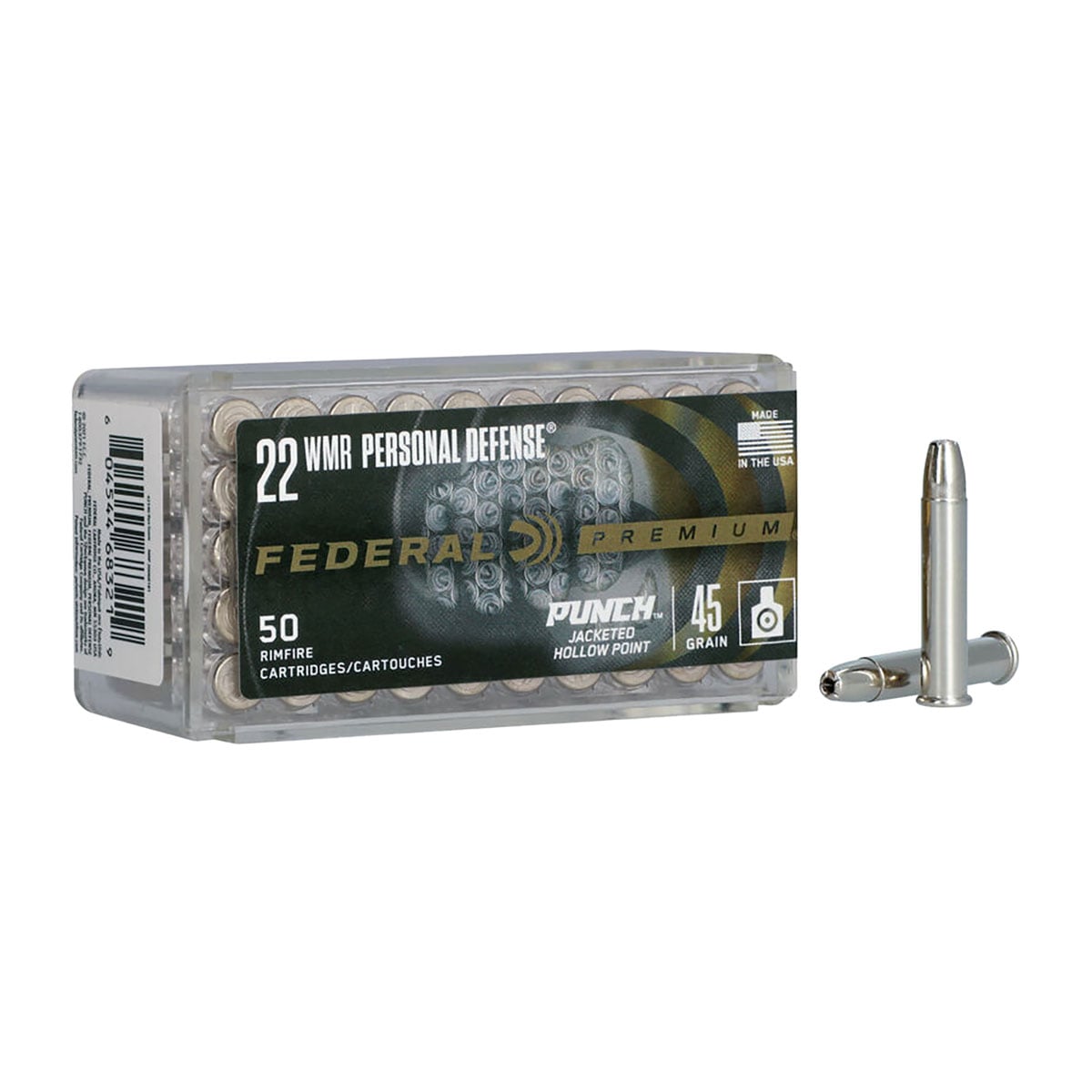 22 WMR 45gr Jacketed Hollow Point 50/Box
