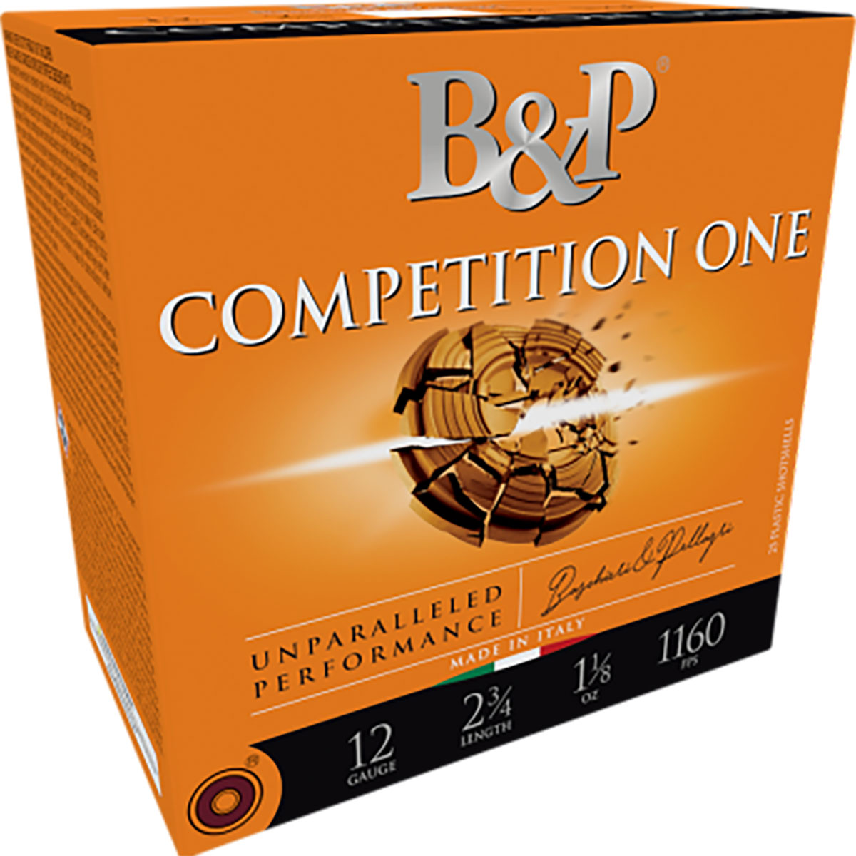 BASCHIERI & PELLAGRI CARTRIDGE - COMPETITION ONE 12 GAUGE 2-3/4” #7-1/2 SHOT SHOTGUN AMMO - View 3