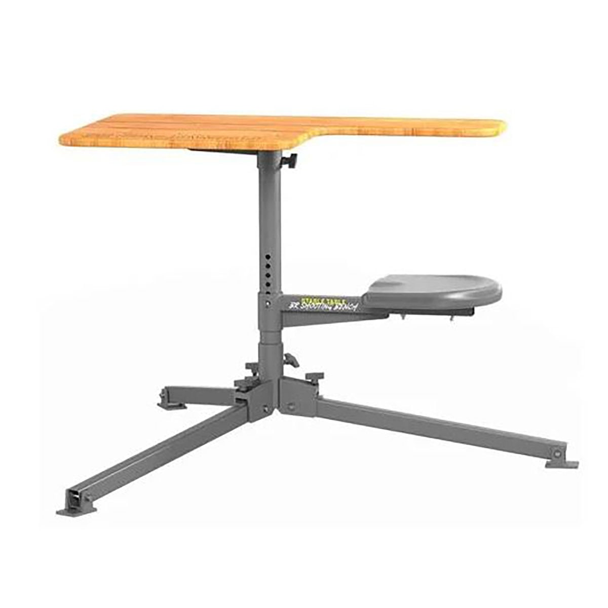 Stable Table BR Shooting Bench w/Red Oak Table & Steel Frame - View 2