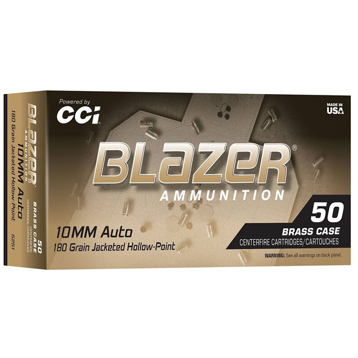 Blazer Brass HP 10mm Auto 180gr Jacketed Hollow Point 50/Box