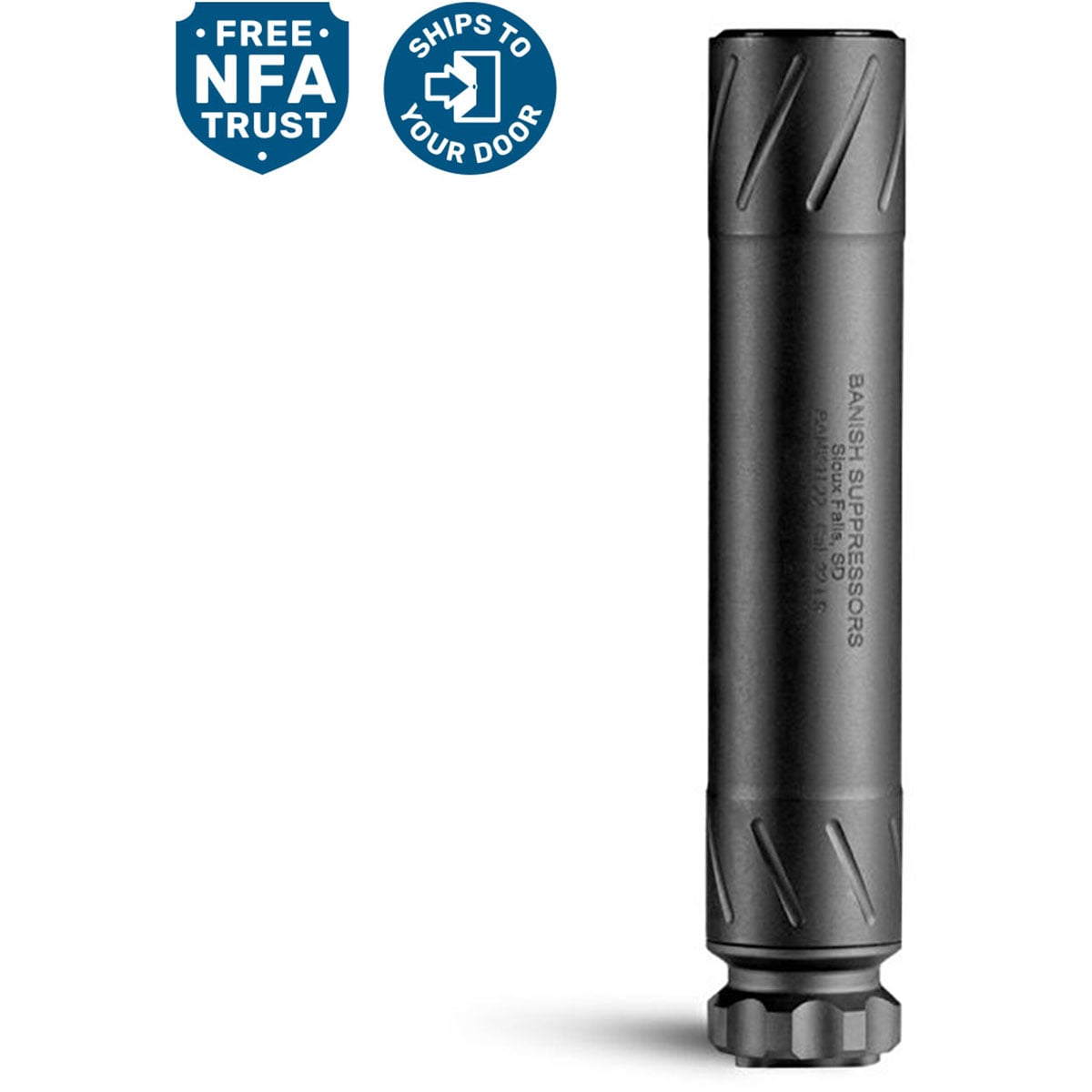 BANISH 22 22 Caliber Rifle Suppressor Black - View 3