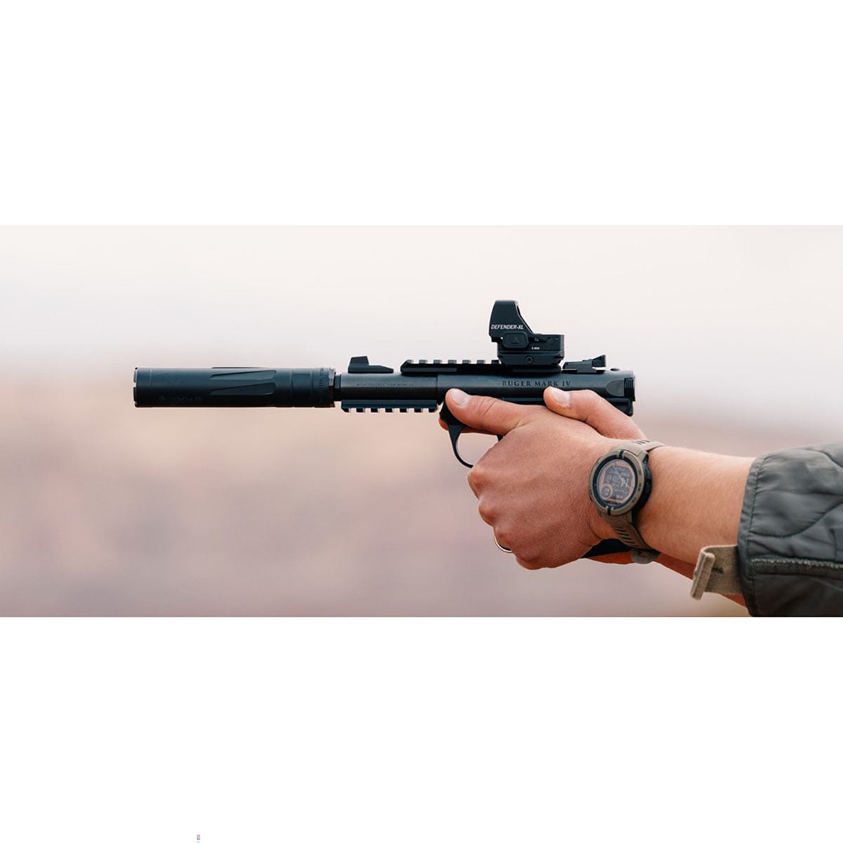 DEAD AIR ARMAMENT - RXD22TI 22LR/5.7 CALIBER RIFLE SUPPRESSOR W/RXD674 MUZZLE BRAKE