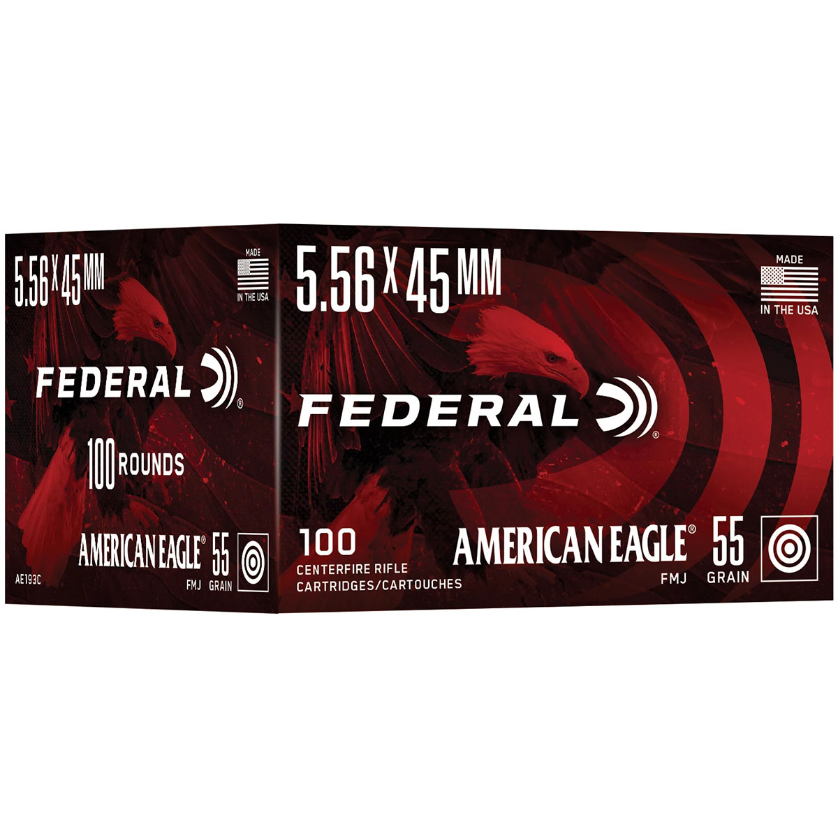 FEDERAL - AMERICAN EAGLE 5.56X45MM NATO FULL METAL JACKET RIFLE AMMO