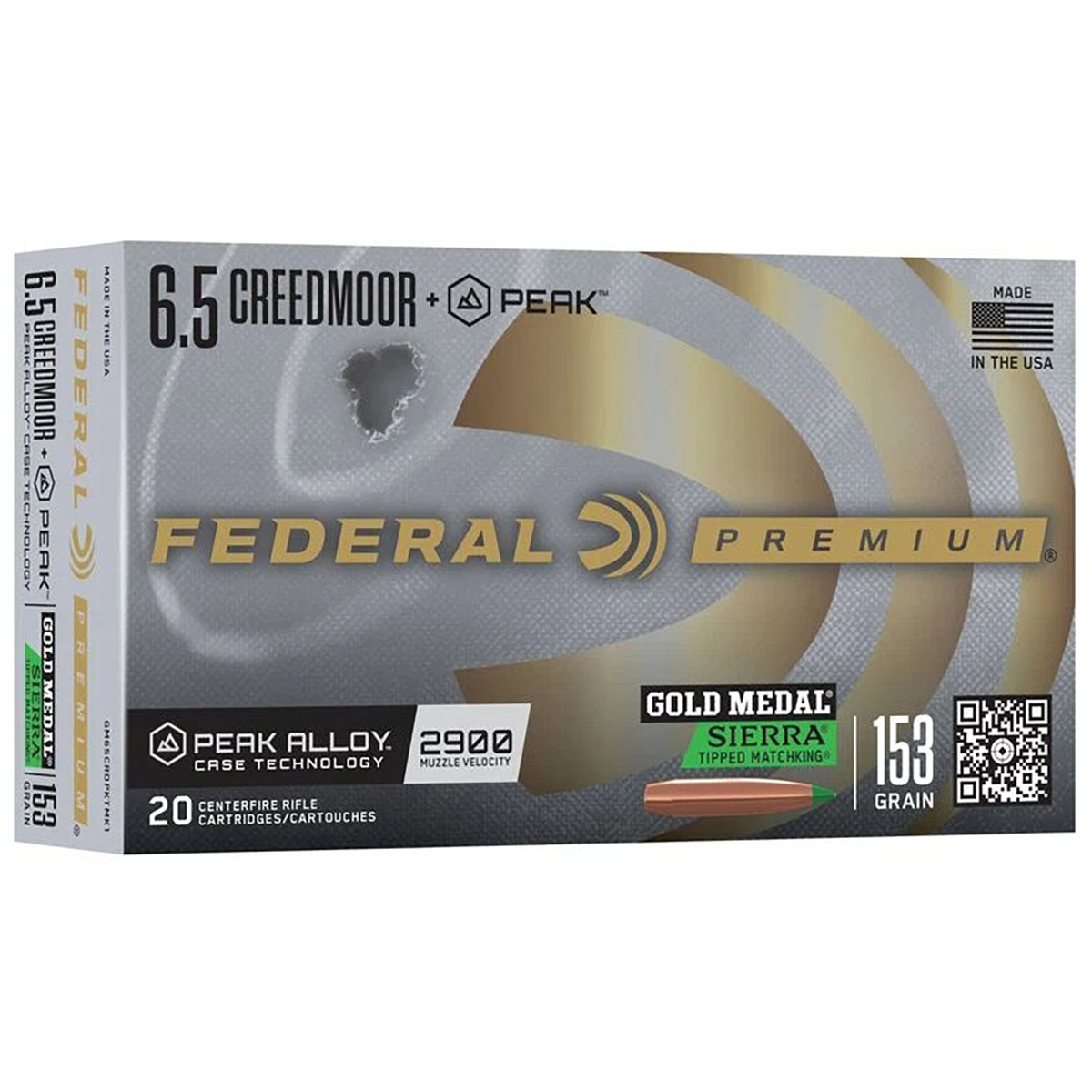 6.5 Creedmoor 153gr Tip Matchking 20/Box