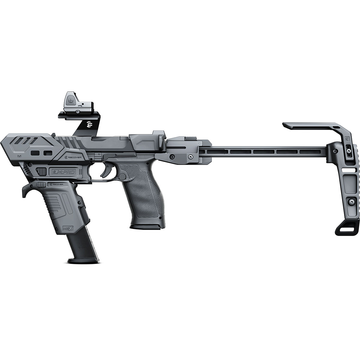 S-PRO MG Stabilizer Full Kit for Walther PDP Black