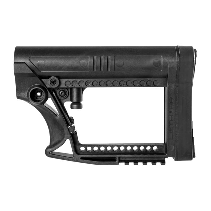 AR-15 Skullation Stock Assembly Collapsible Carbine Black - View 5