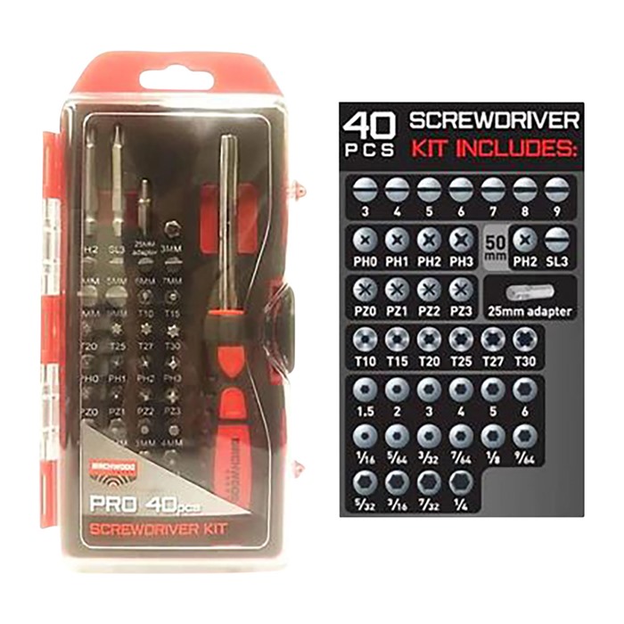 Pro Screwdriver Set 40 Piece