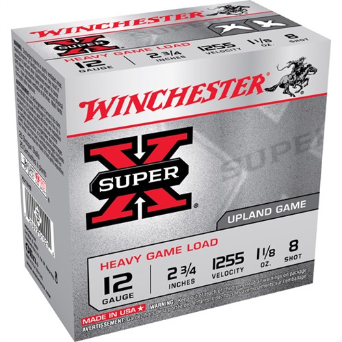 WINCHESTER - SUPER-X 12 GAUGE 2-3/4" #8 SHOT SHOTGUN AMMO