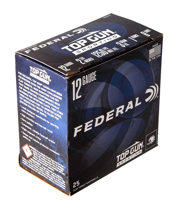FEDERAL - TOP GUN SPORTING 12 GAUGE 2-3/4" #8 SHOT SHOTGUN AMMO - View 2