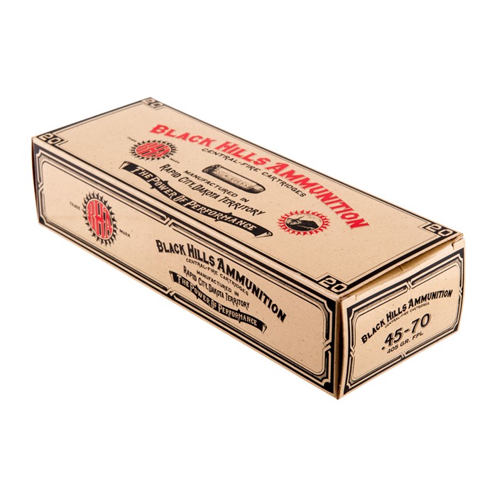 BLACK HILLS AMMUNITION - COWBOY ACTION AMMO 45-70 GOVERNMENT 405GR LEAD FLAT POINT - View 2