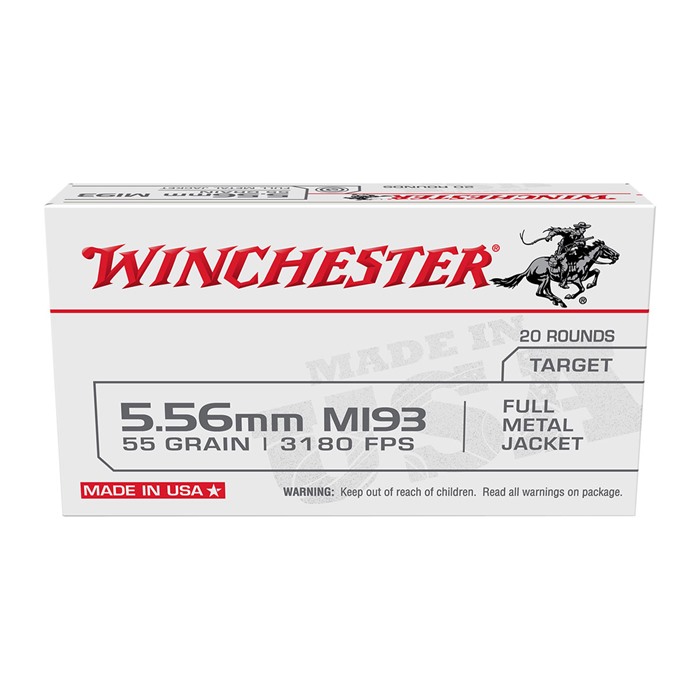 WINCHESTER - USA WHITE BOX 5.56MM NATO FULL METAL JACKET RIFLE AMMO