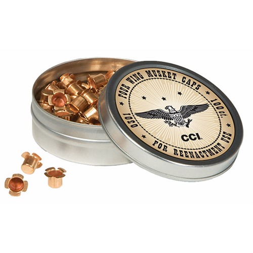Four Wing Musket Caps 100/Tin